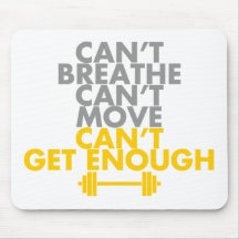 Yellow "Get Enough" Mousepads
