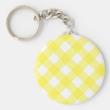Yellow Gingham Keychain