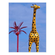 Yellow Giraffe at the Palacio de la Flea Post Cards