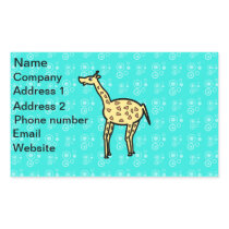 Yellow giraffe on turquoise stickers