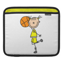 Yellow Girl Basketball Player T-shirts and Gifts MacBook Sleeve