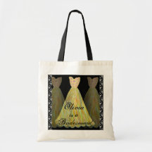YELLOW GOLD  Bridesmaid Dresses Cotton Tote Bag