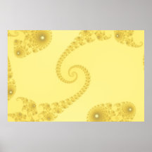 Yellow Gold Double Spiral Poster
