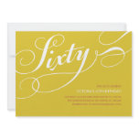 Yellow Gold Elegant 60th Birthday Invitations