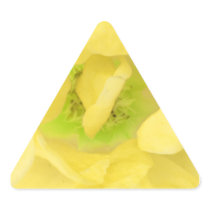 Yellow Gold Floral Nectar Triangle Sticker