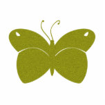 Yellow Gold Textured Butterfly Photo Cut Out