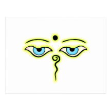 Yellow Green Buddha Eyes.png Postcard