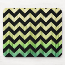 Yellow Green Chevron Mouse Pad
