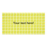 Yellow green circles pattern photo greeting card