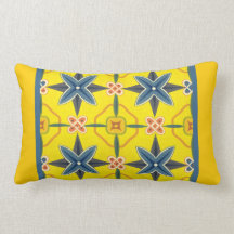 Yellow & Green Floret Design  Mojo Pillow