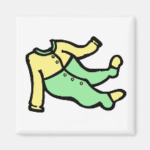 yellow & green footy PJ's Magnet
