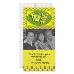 yellow green thank you photo cards