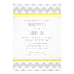 Yellow Grey Chevron 16th Birthday Party Invitation