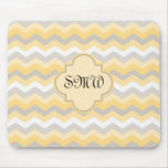 Yellow/Grey Chevron Zigzag Mouse Pads