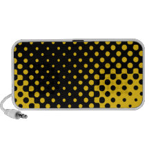 Yellow Halftone Portable Speakers