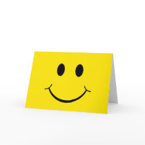 Yellow Happy Face Cards
