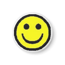 Yellow Happy Face Fridge Magnets