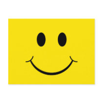 Yellow Happy Face Postcard