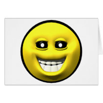 Yellow happy smiley greeting cards
