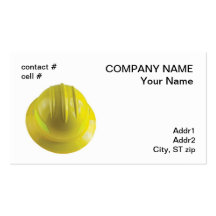 yellow hardhat business card templates