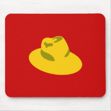 YELLOW HAT RED HAT MOUSEPAD