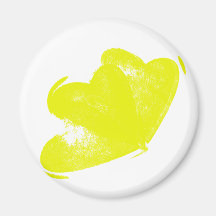 Yellow Hearts Magnet
