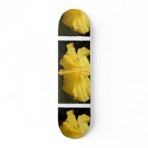 Yellow Hibiscus Blossom Skateboard