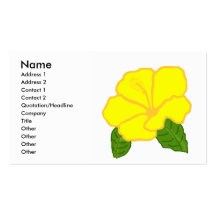 Yellow hibiscus business cards