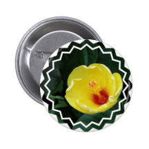 Yellow Hibiscus Button