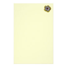 yellow hibiscus flower stationary personalized stationery