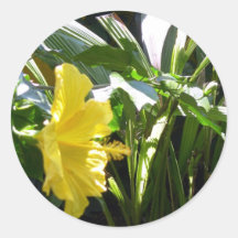 Yellow Hibiscus Sticker