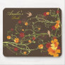 Yellow Hibiscus Swirls & Swallows Mousepad