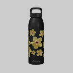 Yellow Hibisicus Water bottle water bottles