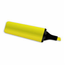 Yellow Highlighter Acrylic Cut Outs