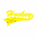 Yellow Hockey Logo Photo Cut Outs