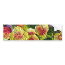Yellow Hollyhocks Bumper Sticker