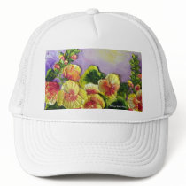 Yellow Hollyhocks Hat