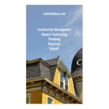 Yellow House Blue Sky Contractor Business Card