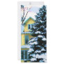 Yellow House in Snow Rack Card