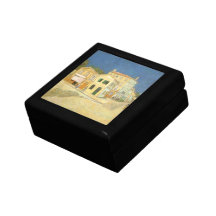 Yellow House, van Gogh, Vintage Impressionism Art Jewelry Box