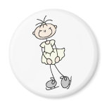 Yellow Ice Skater Girl Magnet