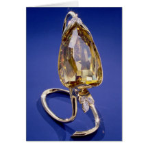 Yellow 'Incomparable' diamond in a gold setting Greeting Card
