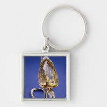 Yellow 'Incomparable' diamond in a gold setting Key Chains