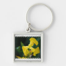 Yellow Iris Flowers Keychain