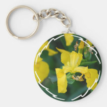 Yellow Iris  Keychain