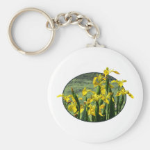 Yellow Irises Against the Sky Keychain