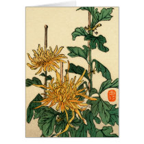 Yellow Japanese Flowers no.2 Cards