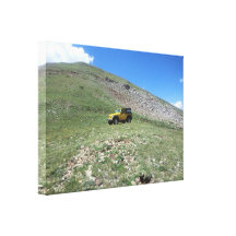 Yellow jeep rubicon scenic canvas gallery wrapped canvas