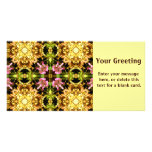 Yellow Kaleidoscope Wheel Custom Card Photo Card