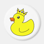 Yellow King Rubber Duck Magnet